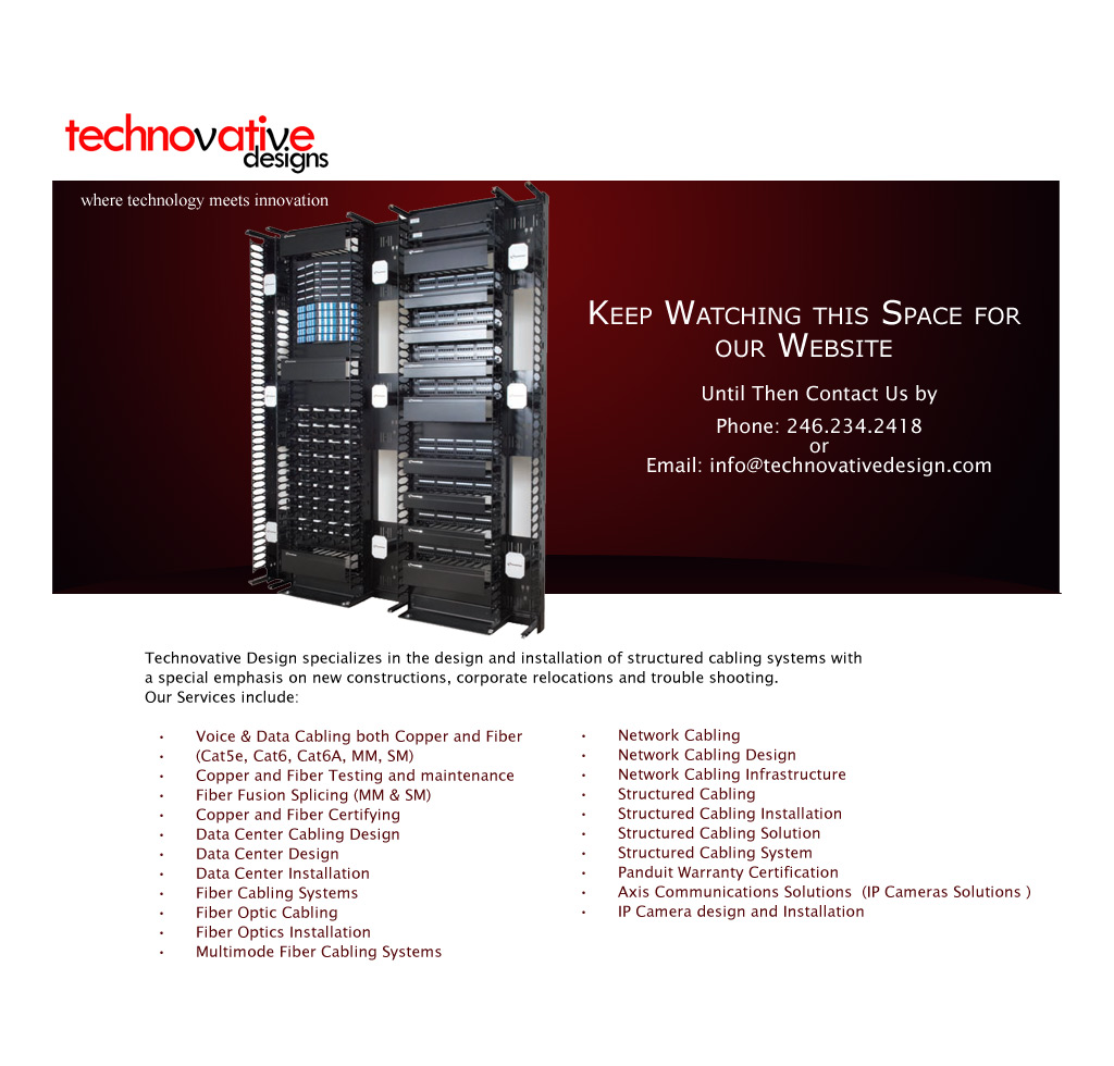 Technovative Design Holding page